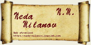 Neda Milanov vizit kartica